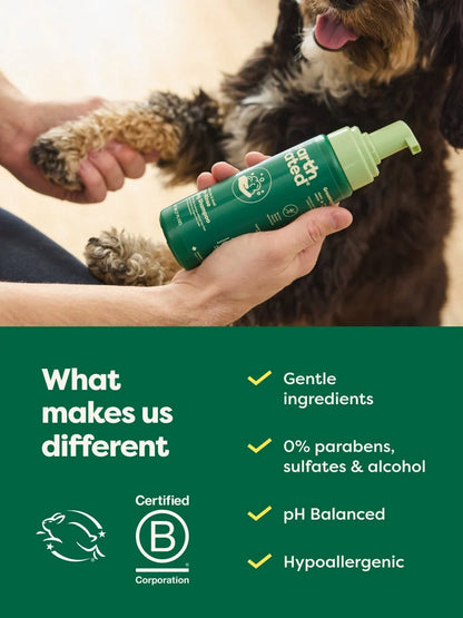 No-Rinse Dog Shampoo - Waterless Foam Cleanser For All Coats