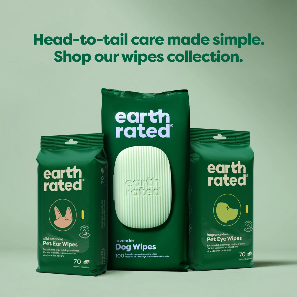 Dog Grooming Wipes - Hypoallergenic Wipes for Paws, Body & Bum | Gentle Daily Cleaning