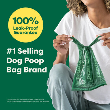 Dog Poop Bags With Handles on a Roll