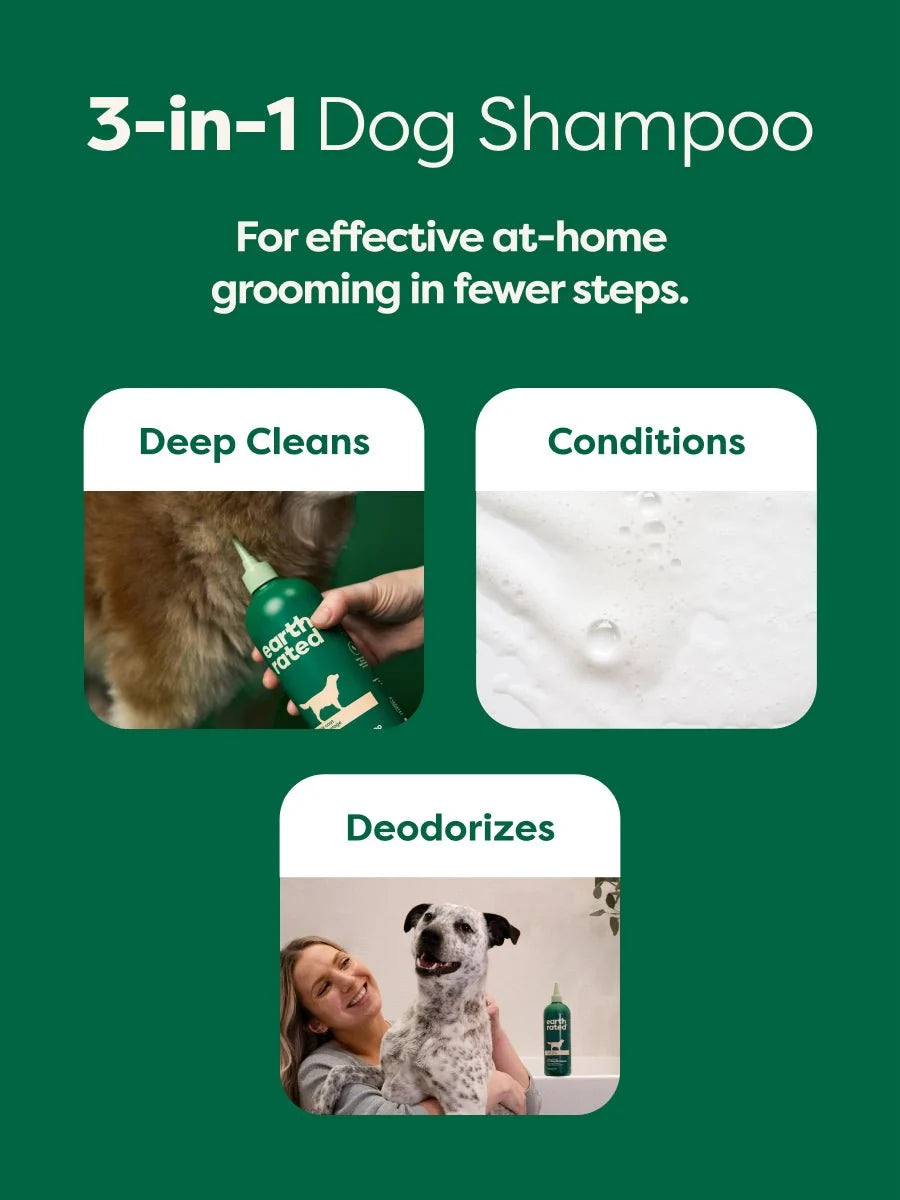 Deshedding 3-in-1 Dog Shampoo - Loosens, Strengthens & Nourishes
