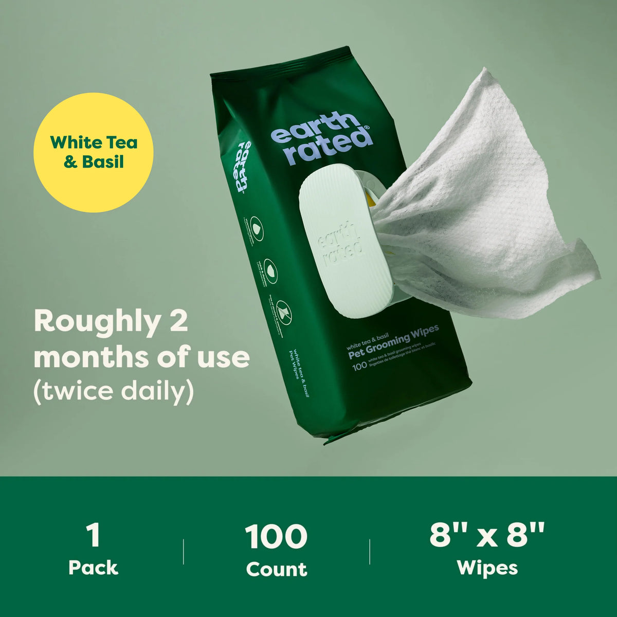 Dog Grooming Wipes - Hypoallergenic Wipes for Paws, Body & Bum | Gentle Daily Cleaning