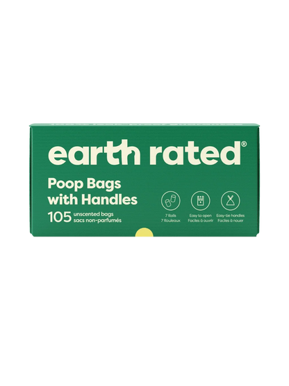 Dog Poop Bags With Handles on a Roll