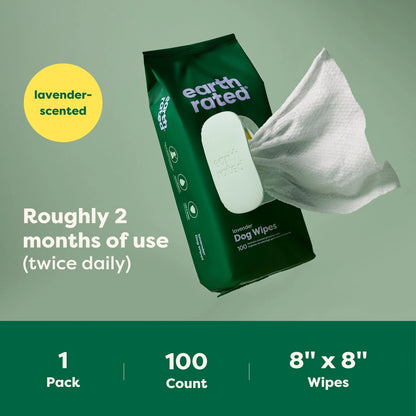 Dog Grooming Wipes - Hypoallergenic Wipes for Paws, Body & Bum | Gentle Daily Cleaning